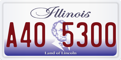 IL license plate A405300