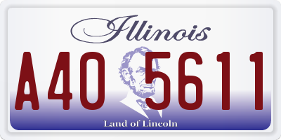 IL license plate A405611
