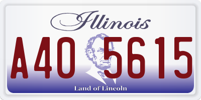IL license plate A405615