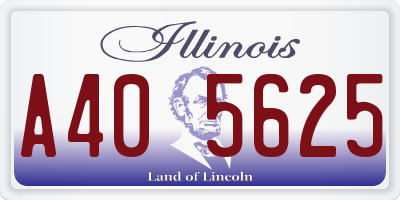 IL license plate A405625