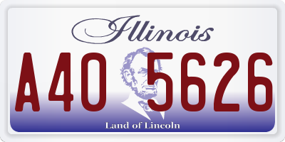 IL license plate A405626