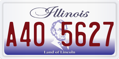 IL license plate A405627