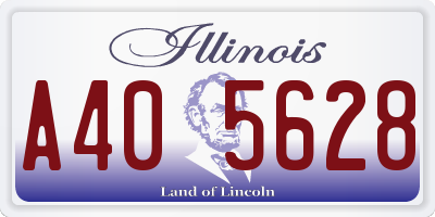 IL license plate A405628