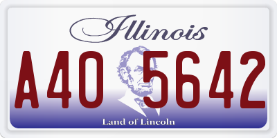 IL license plate A405642
