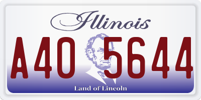 IL license plate A405644
