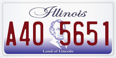 IL license plate A405651