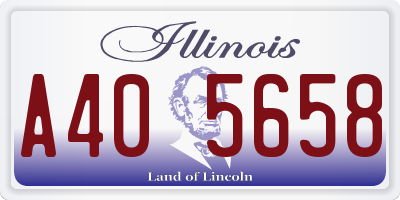 IL license plate A405658