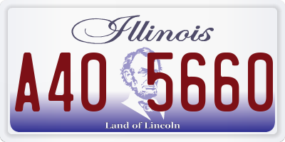 IL license plate A405660
