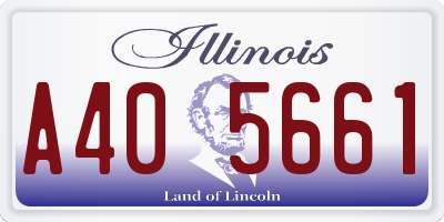 IL license plate A405661