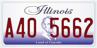 IL license plate A405662