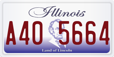 IL license plate A405664