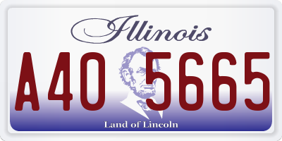 IL license plate A405665