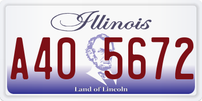 IL license plate A405672