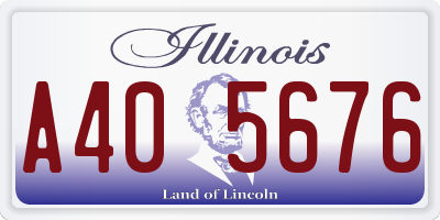 IL license plate A405676