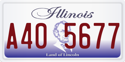 IL license plate A405677