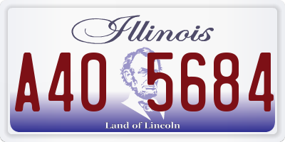 IL license plate A405684