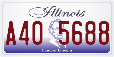 IL license plate A405688