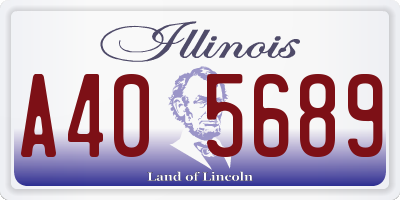 IL license plate A405689