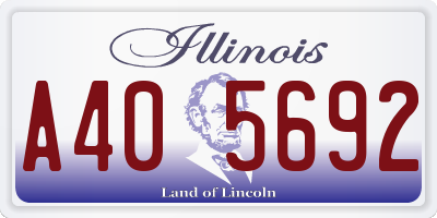 IL license plate A405692