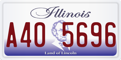 IL license plate A405696