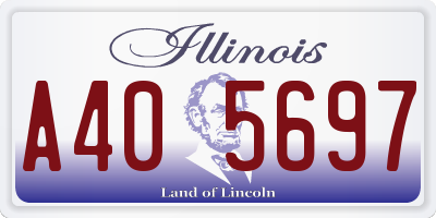 IL license plate A405697