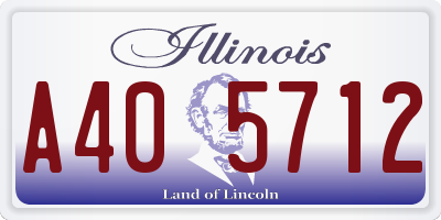 IL license plate A405712