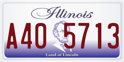 IL license plate A405713