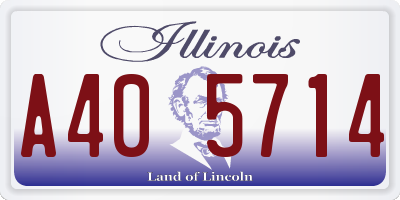 IL license plate A405714