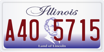 IL license plate A405715
