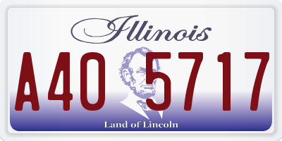 IL license plate A405717