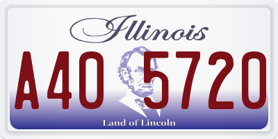 IL license plate A405720