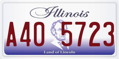IL license plate A405723