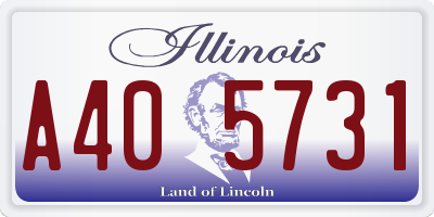 IL license plate A405731