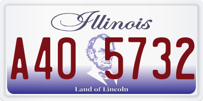 IL license plate A405732