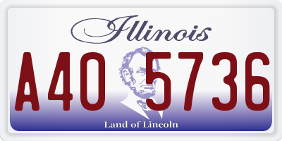 IL license plate A405736