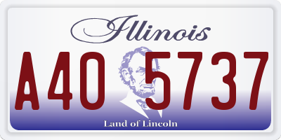 IL license plate A405737