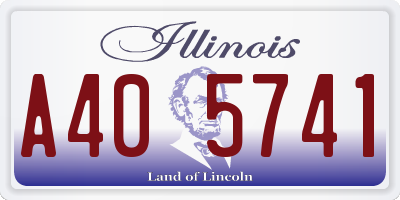 IL license plate A405741