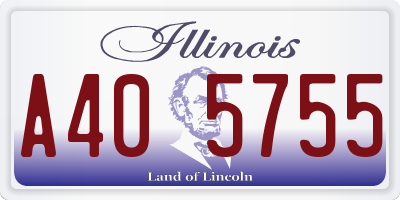 IL license plate A405755