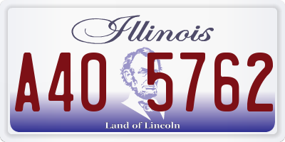 IL license plate A405762