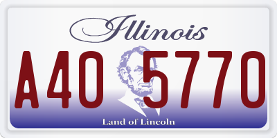 IL license plate A405770
