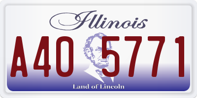 IL license plate A405771