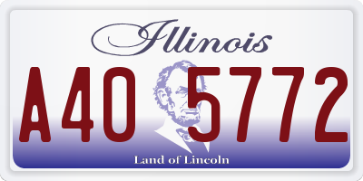 IL license plate A405772