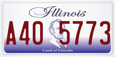 IL license plate A405773