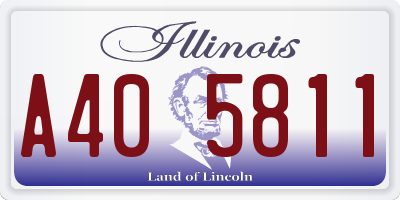 IL license plate A405811