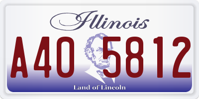 IL license plate A405812