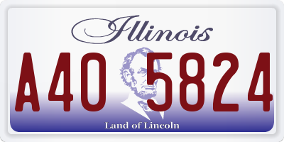 IL license plate A405824