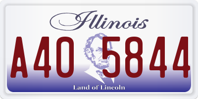 IL license plate A405844