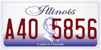IL license plate A405856