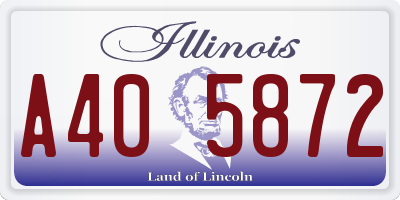 IL license plate A405872