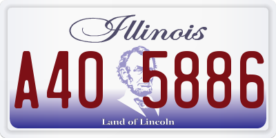 IL license plate A405886